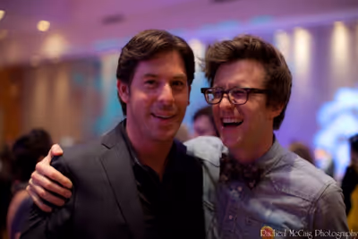 Richard H. Blake (currently in Toronto as Fiyero in WICKED) and Gavin Creel Photo